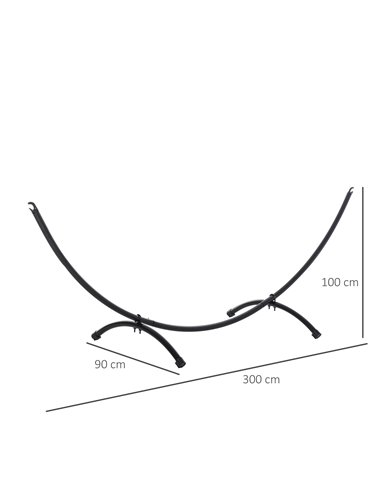 Outsunny 3m Universal Hammock Metal Stand Replacement - Stand Only