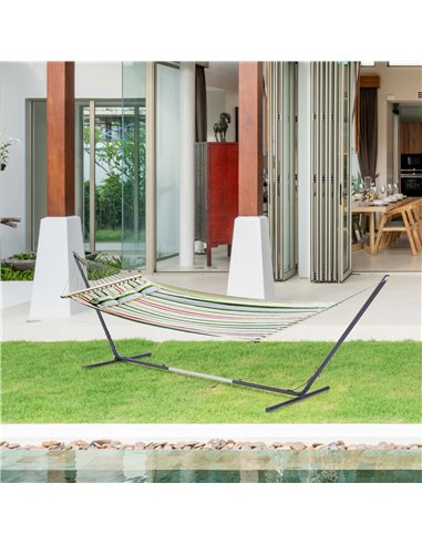 Outsunny 3.1-3.8m Adjustable Universal Hammock Metal Stand Replacement - Stand Only