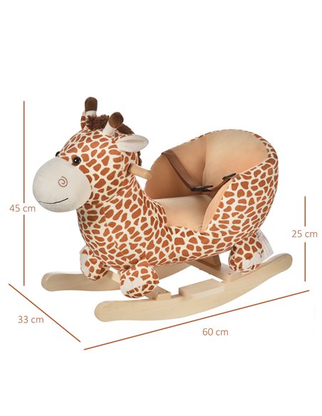 HOMCOM Children Rocking Seat with Sound, Giraffe - pic 23957 | FastDaddyshop