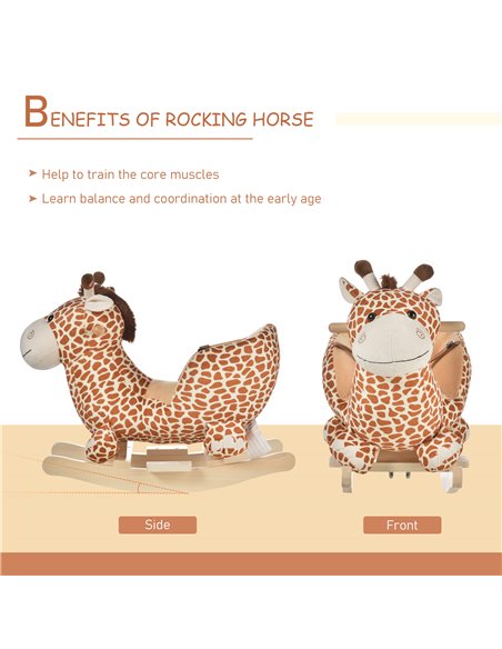 HOMCOM Children Rocking Seat with Sound-Giraffe  - pic 23961 | FastDaddyshop