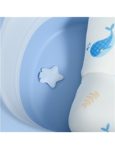 ZONEKIZ Collapsible Bath Tub with Non-Slip Support, Cushion Pad, Drain Plugs, Shower Head Holder, Storage Compartments - pic 24025 | FastDaddyshop