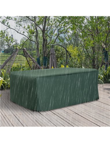 Outsunny UV Rain Protective Rattan Furniture Cover, Waterproof, 222x155x67cm, Green