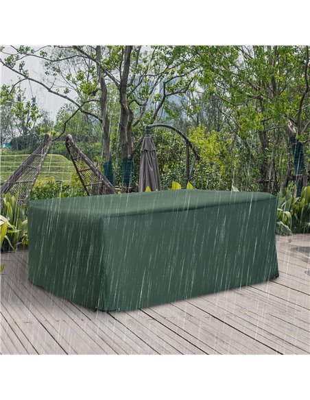 Outsunny UV Rain Protective Rattan Furniture Cover, Waterproof, 222x155x67cm, Green - pic 24037 | FastDaddyshop