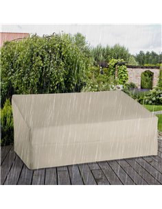Outsunny 600D Oxford Cloth Furniture Cover, Beige, 218x111x63-101cm 2