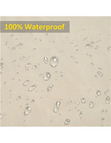 Outsunny 600D Oxford Cloth Furniture Cover 3 Seat Sofa Protector Large Garden Patio Outdoor Waterproof Beige 218x111x63-101cm
