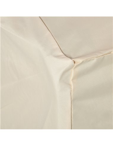 Outsunny 600D Oxford Cloth Furniture Cover 3 Seat Sofa Protector Large Garden Patio Outdoor Waterproof Beige 218x111x63-101cm