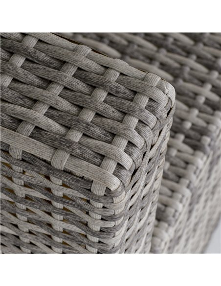 Outsunny Outdoor Garden Furniture Rattan Single Middle Sofa with Cushions for Backyard Porch Garden Poolside Light Grey - pic 24070 | FastDaddyshop