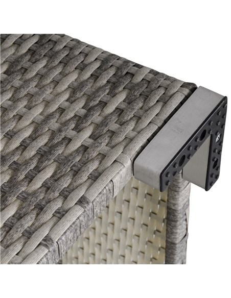 Outsunny PE Rattan Wicker Corner Sofa Garden Furniture Single Sofa Chair w/ Cushions, Grey - pic 24098 | FastDaddyshop