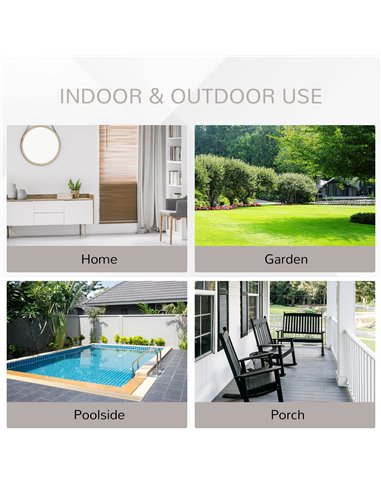 Outsunny Outdoor Patio Furniture Single Rattan Sofa Chair Padded Cushion All Weather for Garden Poolside Balcony Grey