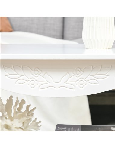 HOMCOM Coffee Tea Table End Table Modern Living Room Wooden Furniture 2 Layer Design w/Storage Shelf 94L x 44W x 42H (cm)