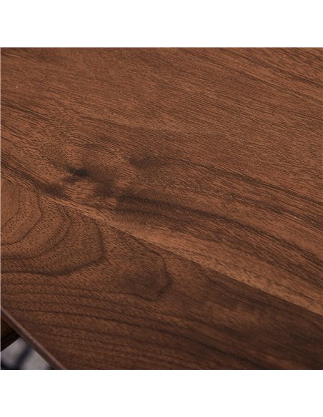 HOMCOM Set of 2 Nesting Coffees End Tables with Vintage Decor, Walnut - pic 24242 | FastDaddyshop