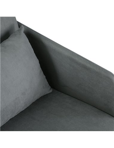 HOMCOM Single Sofa Bed Armchair Soft Floor Sleeper Lounger Futon Couch w/ Pillow and Pocket Grey