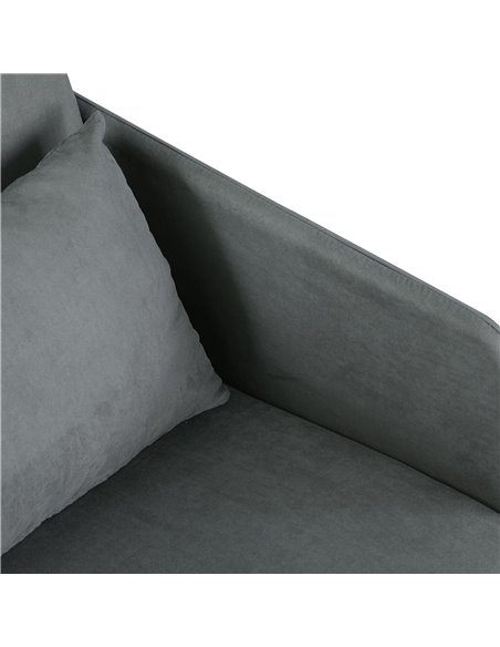 HOMCOM Single Sofa Bed Armchair Soft Floor Sleeper Lounger Futon Couch w/ Pillow and Pocket Grey - pic 24260 | FastDaddyshop