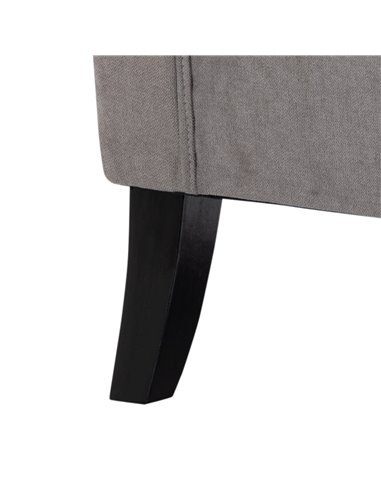 HOMCOM Retro Accent Chair, Wingback Armchair with Wood Frame Button Tufted Design for Living Room Bedroom, Grey