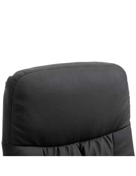 HOMCOM Executive Recliner Chair High Back and Footstool Armchair Lounge Seat Black - pic 24583 | FastDaddyshop
