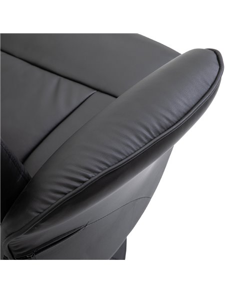 HOMCOM Executive Recliner Chair High Back and Footstool Armchair Lounge Seat Black - pic 24584 | FastDaddyshop