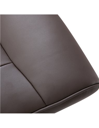 HOMCOM Executive Recliner Chair High Back and Footstool Armchair Lounge Seat Brown