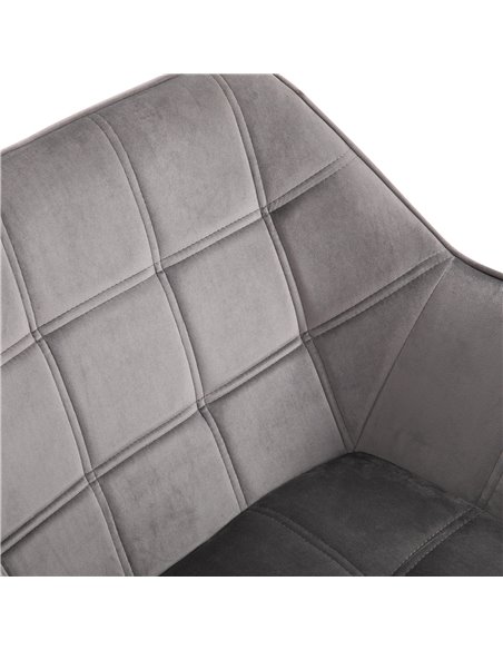 HOMCOM Armchair Accent Chair Wide Arms Slanted Back Padding Iron Frame Wooden Legs Home Bedroom Furniture Seating Grey - pic 24611 | FastDaddyshop