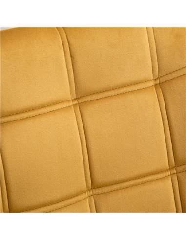HOMCOM Armchair Accent Chair Wide Arms Slanted Back Padding Iron Frame Wooden Legs Home Bedroom Furniture Seating Yellow