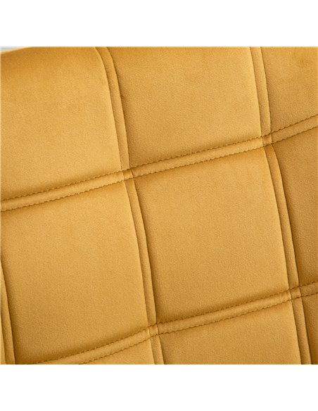 HOMCOM Armchair Accent Chair Wide Arms Slanted Back Padding Iron Frame Wooden Legs Home Bedroom Furniture Seating Yellow - pic 24618 | FastDaddyshop