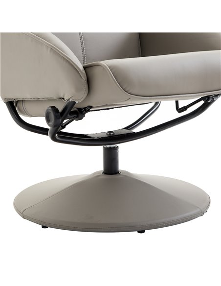 HOMCOM Adjustable PU Leather Recliner Swivel Executive Reclining Chair High Back Armchair Lounge Seat with Footrest Stool - pic 24636 | FastDaddyshop