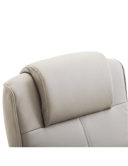HOMCOM Adjustable PU Leather Recliner Swivel Executive Reclining Chair High Back Armchair Lounge Seat with Footrest Stool - pic 24638 | FastDaddyshop