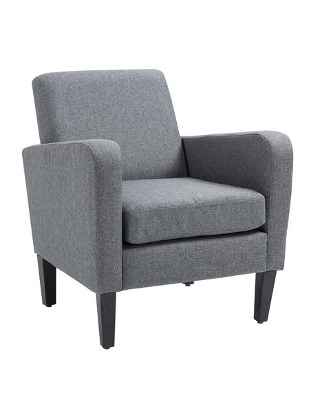 HOMCOM Linen Single Armchair with Padded Seat, Grey - pic 24711 | FastDaddyshop