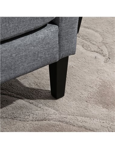HOMCOM Linen Single Armchair, with Padded Seat - Grey