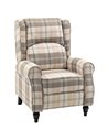 HOMCOM Recliner Armchair with Armrest, Push Back, Cushion, Khaki