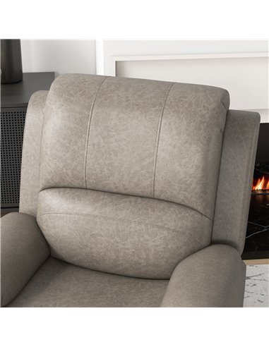 HOMCOM Microfibre Recliner Armchair, with Adjustable Leg Rest, Cup Holder, for Home Living Room, Brown