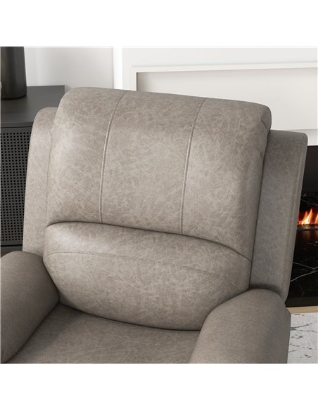 HOMCOM Microfibre Recliner Armchair, with Adjustable Leg Rest, Cup Holder, for Home Living Room, Brown - pic 24826 | FastDaddyshop