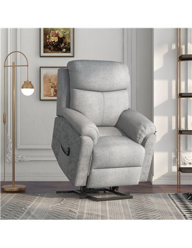 HOMCOM Electric Power Lift Armchair for Elderly with Remote Control, Grey