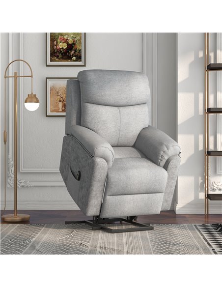 HOMCOM Electric Power Lift Armchair for Elderly with Remote Control, Grey - pic 24829 | FastDaddyshop