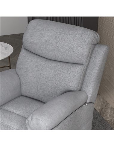 HOMCOM Power Lift Chair Electric Riser Recliner for Elderly, Linen Fabric Sofa Lounge Armchair with Remote Control
