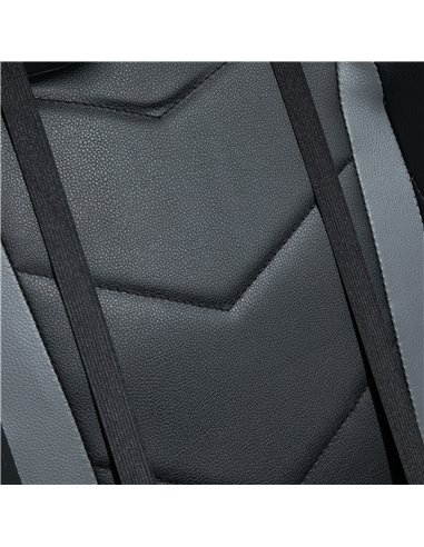 HOMCOM Faux Leather High-Back Gaming Chair  with Footrest, Wheels, Black-Grey
