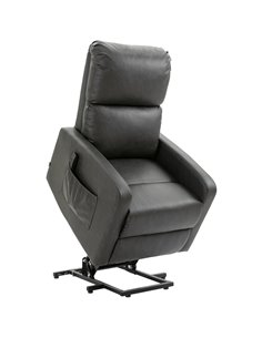 HOMCOM Recliner Chair for the Elderly with Lift, Remote Control, Side Pockets, Charcoal Grey