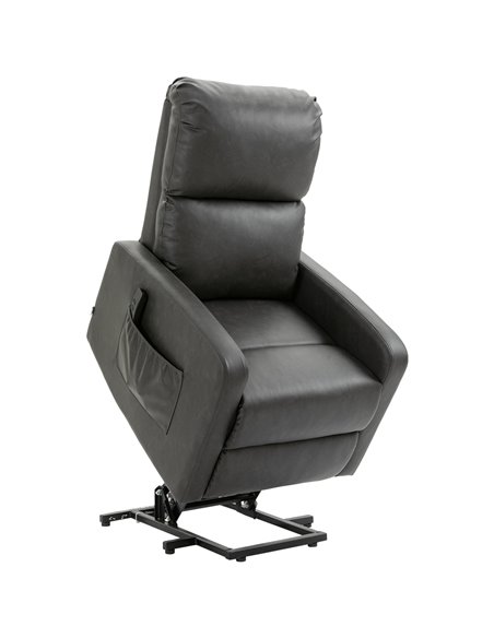 HOMCOM Recliner Chair for the Elderly with Lift, Remote Control, Side Pockets, Charcoal Grey - pic 24873 | FastDaddyshop