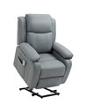 HOMCOM Electric Power Lift Vibration Massage Recliner Chair with Remote Control, Grey