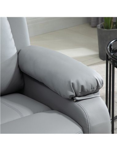 HOMCOM Electric Power Lift Recliner Chair Vibration Massage Reclining Chair with Remote Control and Side Pocket, Grey
