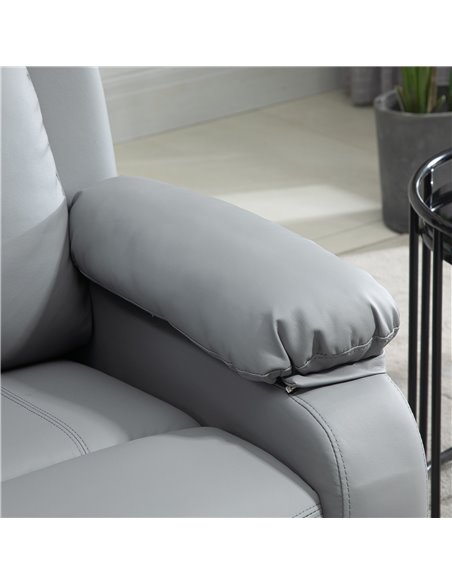 HOMCOM Electric Power Lift Recliner Chair Vibration Massage Reclining Chair with Remote Control and Side Pocket, Grey - pic 24898 | FastDaddyshop