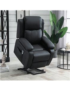HOMCOM Electric Power Lift Vibration Massage Recliner Chair with Remote Control, Black 2