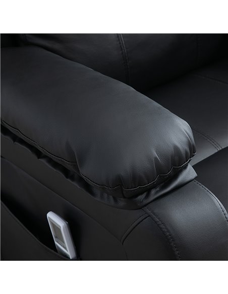 HOMCOM Electric Power Lift Recliner Chair Vibration Massage Reclining Chair with Remote Control and Side Pocket, Black - pic 24917 | FastDaddyshop