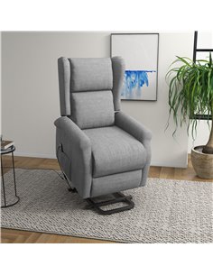 HOMCOM Power Lift Fabric Recliner Chair for the Elderly with Remote Control, Grey 2
