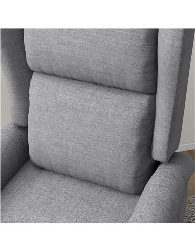 HOMCOM Power Lift Chair for the Elderly with Remote Control, Fabric Electric Recliner Chair for Living Room, Grey