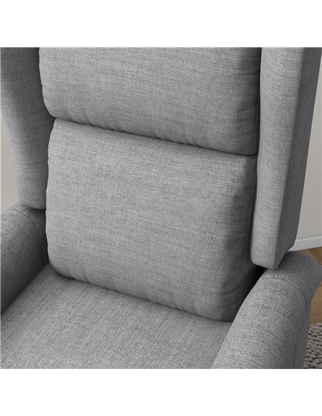 HOMCOM Power Lift Chair for the Elderly with Remote Control, Fabric Electric Recliner Chair for Living Room, Grey - pic 24943 | FastDaddyshop