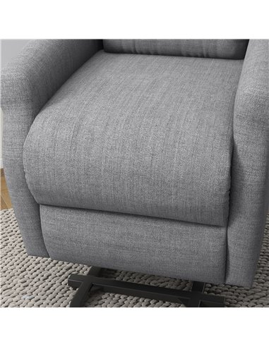 HOMCOM Power Lift Chair for the Elderly with Remote Control, Fabric Electric Recliner Chair for Living Room, Grey