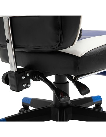 Vinsetto Cool & Stylish Ergonomic Gaming Chair with Footrest Neck & Back Pillow, Blue - pic 24962 | FastDaddyshop