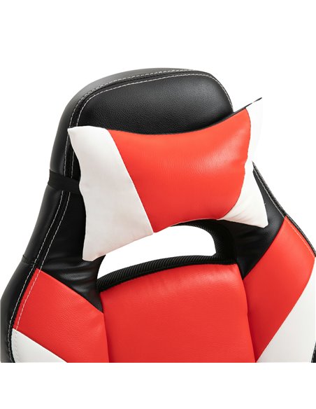Vinsetto Cool & Stylish Ergonomic Gaming Chair with Footrest Neck & Back Pillow, Red - pic 24969 | FastDaddyshop