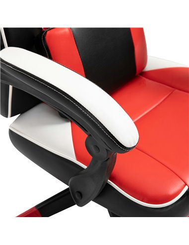 Vinsetto Cool & Stylish Ergonomic Gaming Chair with Footrest Neck & Back Pillow, Red