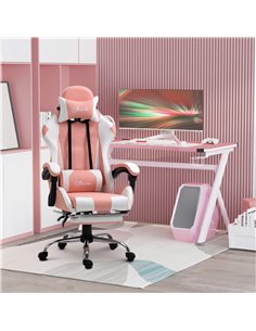 Vinsetto Racing Gaming Chair with Lumbar Support, Head Pillow for Home Office, Pink 2